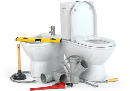 Pose d'un réseau d'alimentation en eau neuf dans une salle de bains en travaux